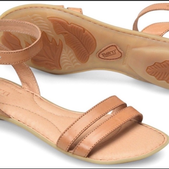 Born mai easy sandals leather strap ankle size 8 Tan - Picture 2 of 7